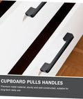 Matte Black Cabinet Door Handles With Screws on white dresser drawers