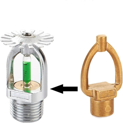 Top Shelf Quick Response Pendant Fire Sprinkler Heads Half Inch Thread 93C Temp Rating with rugged wrench and level indicator