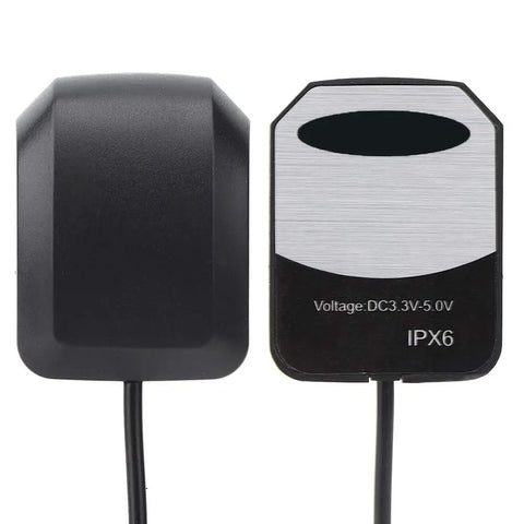 Front and back view of High Precision USB GPS Receiver For Drones And Navigation Projects, RTC Hot Start, 0.5 PPM TCXO
