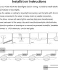 Installation instructions for 2 Inch LED Recessed Ceiling Light Kit With 3W Dimmable Downlight And 60 Degree Beam COB Recessed Lights