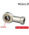 Fisheye Joint Female Piston Rod End Ball Head For Pneumatic Cylinder U Fitting Mounting Knuckle Bearing With Internal Thread And 12mm Hole, M12x1.25
