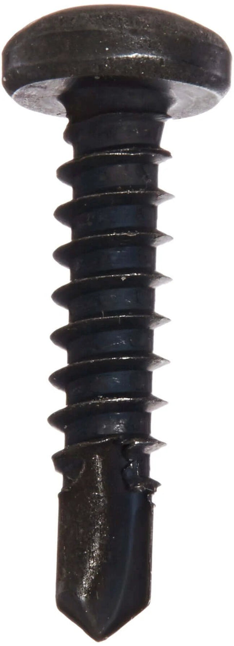 Steel Self Drilling Screw With Black Oxide Finish Pan Head And Square Drive For Durable Quick Install Drill Point Size Two