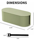 Dimensions of Two Pack Cable Management Box With 20 Cable Ties For Power Strips And Surge Protectors Cable Organizer For TV And Computer