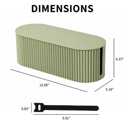 Dimensions of Two Pack Cable Management Box With 20 Cable Ties For Power Strips And Surge Protectors Cable Organizer For TV And Computer