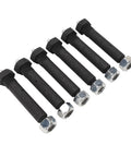 Greaseable Spring Shackle Bolts For Trailer Axles 9 By 16 Inch 3 In 6 Pack With Lock Nuts And Knurled Shoulder Built Tough For 2000 3500 5200 6000 7000 Lb Class Double Eye Slipper Springs Steel Construction, six bolts with lock nuts