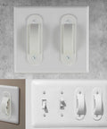 Wall Switch Guard Plate Covers 2 Pack White Child Safety Shield for Standard Toggle Switches Keeps Lights On Or Off Prevents Accidental Flips No Hassle Install Protects Smart Lights And Circuits Screws Not Included.