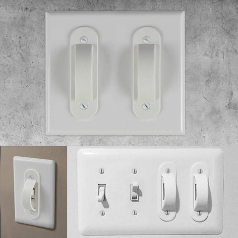 Wall Switch Guard Plate Covers 2 Pack White Child Safety Shield for Standard Toggle Switches Keeps Lights On Or Off Prevents Accidental Flips No Hassle Install Protects Smart Lights And Circuits Screws Not Included.