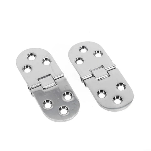 2 Pack Zinc Alloy Folding Table Hinges with Soft Close for Quiet Flip Top Cabinet Door Hardware 3.07 by 1.18 Inch Silver