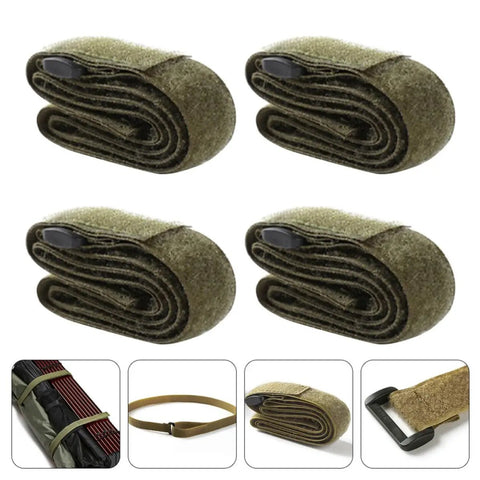 Strap It Down And Roll With These Tough Polyester Luggage Tie Straps in green, durable, rolled shape for travel and moving.