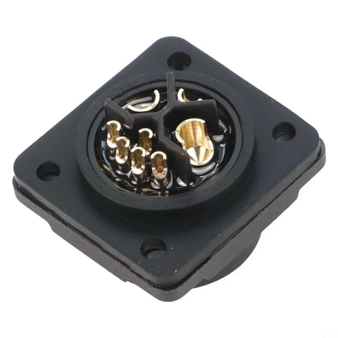 Built Tough IP67 Waterproof Male Female Energy Storage Connector 500V 50A showcasing gold connectors in black housing.