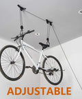 Ceiling Bike Mount Hanger Set Built Tough Steel Bicycle Lift Hoist With Safety Lock Adjustable Height Pulley System For Garage