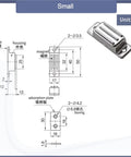 Powerful Magnetic Door Catch With 304 Stainless Steel Lock for cabinets, small size schematic, and product image