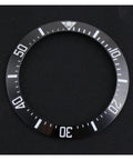 Ceramic Bezel Insert For 43mm Sea Dweller GMT Watch Face Replacement Bezel Durable Deep Sea Style Ideal For DIY Watch Repair and Upgrades Easy Swap Brown Color on black background