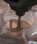 Pro Level 3/16 Inch Straight Router Bit Designed For Precision Routing Mortising And Inlay Applications With Kick Ass Durability Cutting Square Grooves Rabbets And Clean Edges, in use carving wood.