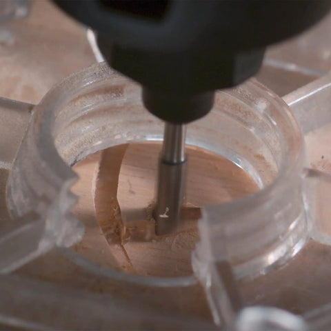 Pro Level 3/16 Inch Straight Router Bit Designed For Precision Routing Mortising And Inlay Applications With Kick Ass Durability Cutting Square Grooves Rabbets And Clean Edges, in use carving wood.