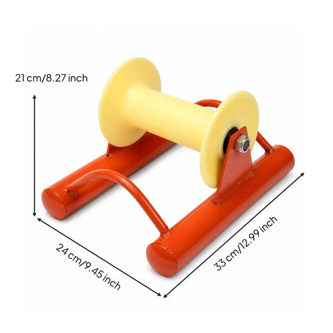 Cable Guide Wheel And Wire Pulley Roller For Electricians, Straight-Run Routing Wheel With Cylindrical Pipe Socket And Clamp, Low-Friction Nylon Wheel, Smooth Conductor Pulling, Durable Nylon Pulley For Wiring Projects, 33x24x21 cm