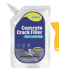 Tough-As-Nails Concrete Crack Filler With Base Seal, 30-Minute Fast-Track Cure, 500g pouch with yellow applicator, self-leveling.
