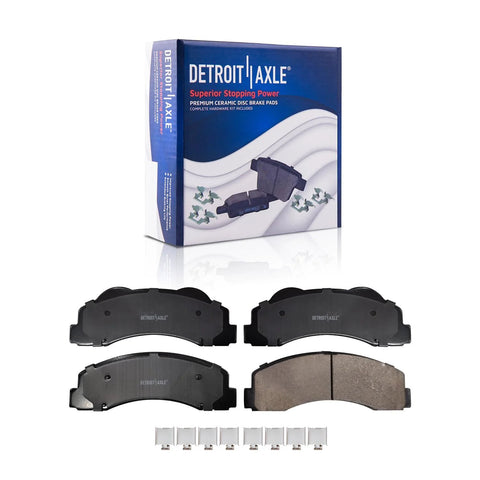 4WD Front Wheel Bearing Hub Brake Kit For 2015 2016 2017 Ford F-150 6 Lug With Front Ceramic Brake Pads Rotors Hubs And Brake Cleaner Fluids Included Today