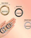 27 Piece Round Carabiner Clips Kit With Zinc Alloy Hooks For Keychains Bags Purses And DIY Projects Includes 3 Colors In 5 Sizes Go To Clips For Everyday Use, assorted round clips