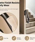 Rock Solid Heavy Duty Wall Mount Handrail For Outdoor Steps U Shaped Safety Railing featured with a soft cloth for easy cleaning.