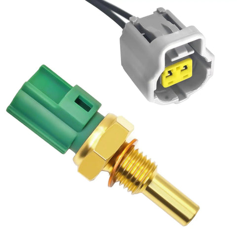 Toyota Engine Coolant Temperature Sensor 89422-20010 89422-35010 With Connector Pigtail Harness Go-To Replacement For Toyota 4Runner Tacoma Camry Tundra Lexus ES350 ES330 GX460 GS350 RX300 And More, threaded brass sensor with connector