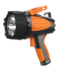 Rechargeable Handheld Spotlight With Up To 4500 Lumens, IP67 Waterproof Marine Grade LED Searchlight side view handle