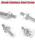 Stainless Steel Exhaust Stud Kit With Flange Nuts For 1984 2018 Big Twin Sportster XL Motorcycles, 8-piece set visible