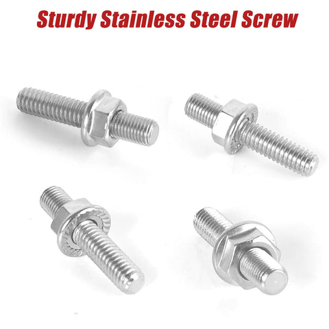 Stainless Steel Exhaust Stud Kit With Flange Nuts For 1984 2018 Big Twin Sportster XL Motorcycles, 8-piece set visible