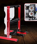 Open Air Test Bench Rig Frame For ATX MATX ITX Builds Aluminum DIY Chassis Easy Assembly With Superior Heat Dissipation And Water Cooling Space Red Finish. Shown assembled and in use with components.