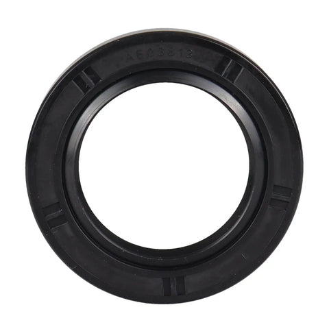 View of a seal from the Trailer Wheel Hub Bearing Kit For One And A Quarter Inch And Three Quarter Inch Axles With Chrome Steel Bearings