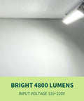 LED Machine Light 40W Explosion Proof CNC Work Light 110-220V IP67 Waterproof With 3 Row LED Beads illuminating a wall