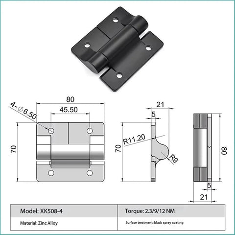 Beefy Heavy Duty Constant Torque Position Control Hinge With Friction Adjustable Mechanism For Cabinets And Doors 1 Piece XK508-4-9NM