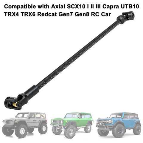 Beefy 1/10 Crawler Driveshaft Stainless Steel 68 To 229mm Adjustable Length Universal Joint For Axial SCX10 Capra UTB10