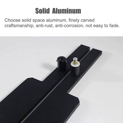 Heavy Duty Aluminum Door Handle For Interior And Exterior Use, Dual Sided Push Pull Barn Style Door Handle For Sliding Glass Doors, Front Door, Bathroom Or Kitchen, Rose Gold, 39.4 Inch Length shown in black aluminum