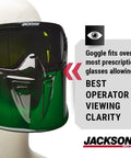 Flip Up Shield Safety Goggles With Anti Fog Lenses, Fits Over Glasses, Indirect Vents, ANSI Z87.1, Shade 5 IR Lens display