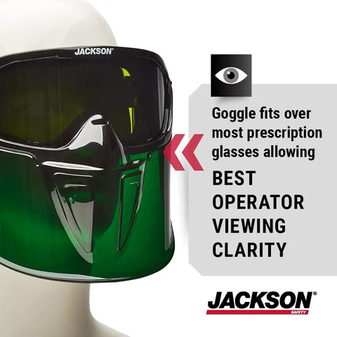 Flip Up Shield Safety Goggles With Anti Fog Lenses, Fits Over Glasses, Indirect Vents, ANSI Z87.1, Shade 5 IR Lens display
