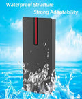 Read-Only Wiegand 26/34 Proximity Card Reader 125KHz waterproof IP68 outdoor, in water highlighting weather resistance.