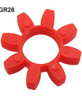 Red GR28 Urethane Shaft Coupling Spider Insert For Industrial Machinery And Drives Flexible Power Transmission