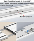 Heavy Duty Aluminum Sliding Barn Door Track System Built For Smooth Ceiling Mount Setups Featuring Silent Bypass Rollers detail of track connector