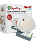 Ultra Slim 6 Inch LED Recessed Downlight With Dimmable Brightness And 5 CCT Tunable Color Temperature Canless Retrofit Easy Install
