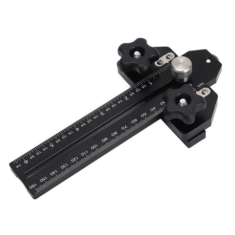 Thin Rip Jig for Table Saw Guide Aluminum Alloy Body T Track Mount Zero Clearance Design Dual Imperial and Metric Scale