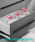 Drawer Repair Kit With 3 Inch Widening Heavy Duty Ball Bearing Drawer Slides Two Section Fully Open Design For No-Fuss Install And Smooth Quiet Sliding Durable Metal Rails open drawer holding water bottles