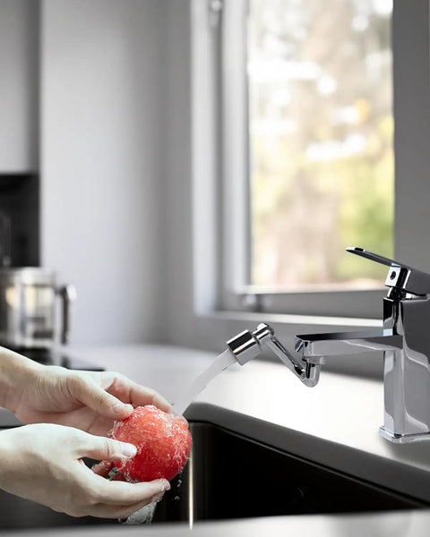 Super Slick Chrome Faucet Extender Brings You A Bold 1080 Degree Swivel Rotation Plus Dual Spray Settings For Complete Sink Access Without Any Hassle Universal Fit