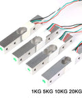 Digital Load Cell Weight Sensor With HX711 Weighing Breakout Board For Arduino DIY Projects 5Kg Capacity Portable Kitchen Scale Module Easy Plug N Play High Precision 24 Bit ADC, 5kg aluminum load cells