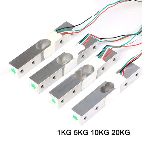 Digital Load Cell Weight Sensor With HX711 Weighing Breakout Board For Arduino DIY Projects 5Kg Capacity Portable Kitchen Scale Module Easy Plug N Play High Precision 24 Bit ADC, 5kg aluminum load cells