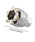 Adjustable Socket Wrench Tool for 10 to 19mm Bolts and Nuts with Multi Function Sleeve, steel design, 5.2cm length