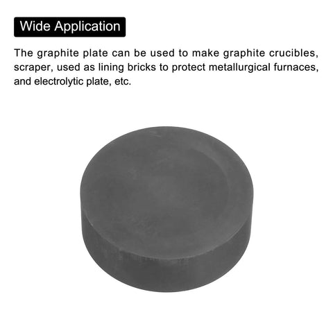 Top Notch High Purity Graphite Block Disk Ingot 80x25mm for Melting, Casting and Electrolysis, shown as circular graphite block