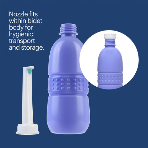 GoSpa Travel Bidet GS 70 Portable Peri Bottle For Postpartum Care And Perineal Hygiene 400ml handheld bidet with angled nozzle.