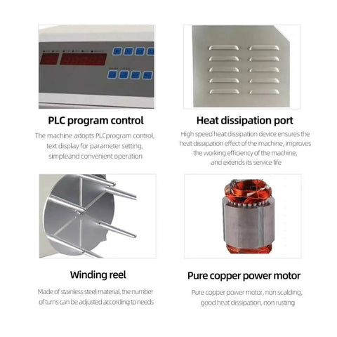 Badass Automatic Cable Winding Reel Cuts Through Tangles When Handling Usb Cords And Phone Lines While Effortlessly Spooling Four To Ten Millimeter Wire Daily - PLC program control and stainless steel winding reel.