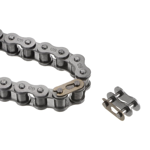 Three-Quarter Inch Pitch 12B Metric Standard Roller Chain 5 Feet Carbon Steel Industrial Drive Chain For Motorcycle Bicycle And Machinery Built Tough Heavy Duty 80 Links